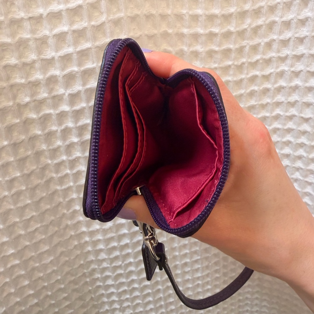 Coach Purple Patent Leather Wristlet Phone Pouch - Picture 5 of 6